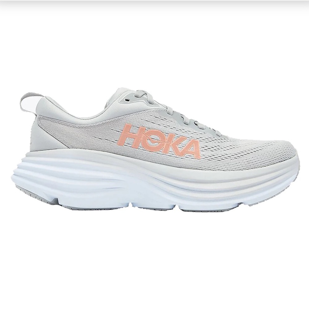 Women's Hoka Bondi 8 Harbor Mist/Lunar White Mesh